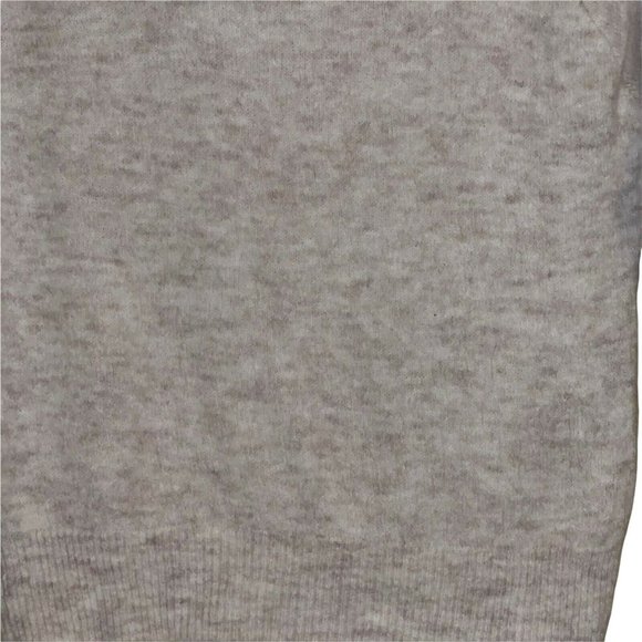 Divided Women Sweater Small Off Shoulder Cowl Neck Wool Alpaca Ivory Tan Heather - Picture 4 of 10